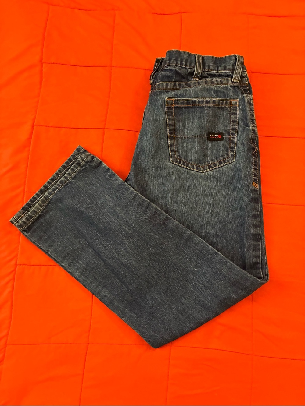 Ariat FR M4 Jeans Mens 36x32 Relaxed Boot Dark Wash Flame Resistant Work CAT 2